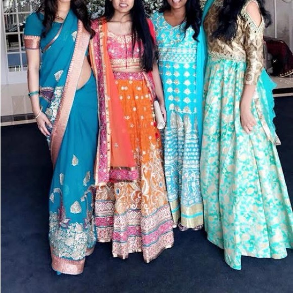 Gorgeous teal saree! - Picture 2 of 4